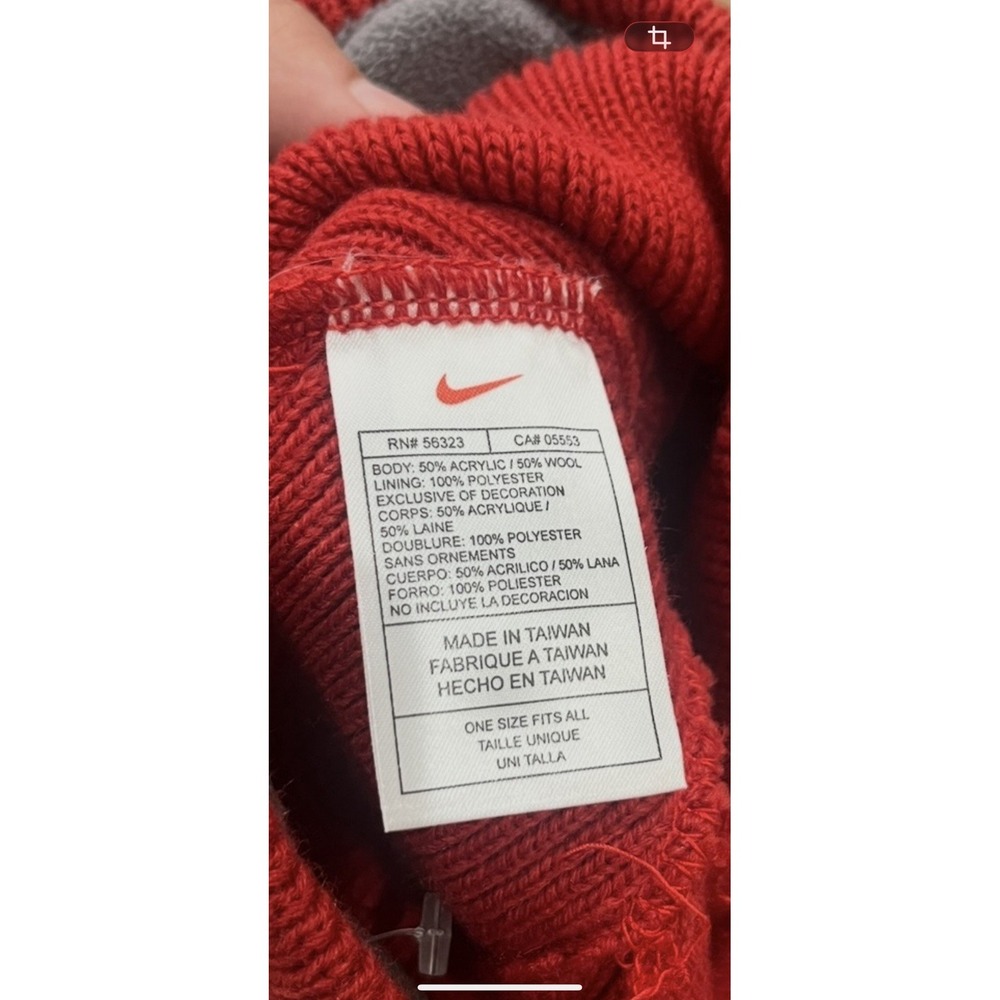 NEW Vintage Y2k Nike Audio Headphones Beanie Red 2000s Techwear *Works* NWOT - Picture 6 of 6
